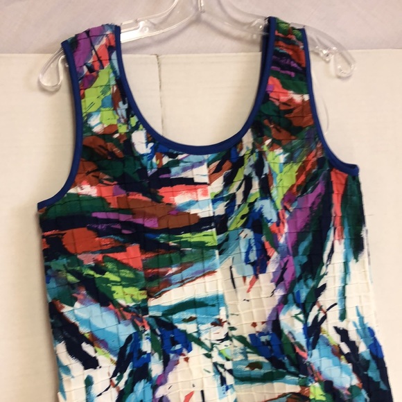 Oleg Cassini color splash midi dress size 12 - Picture 4 of 7